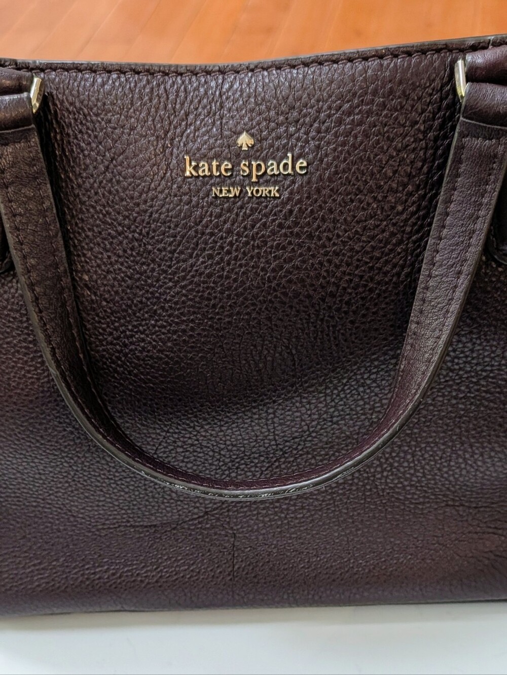 👜 Kate Spade Merlot Burgundy Plum Leather Satchel Crossbody Bag